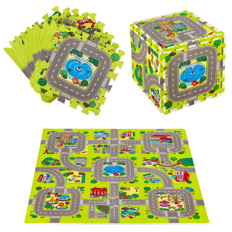 MD02 MATA DZIECIĘCA PUZZLE CARS 9 ELEMENTÓW 10MM NILS FUN