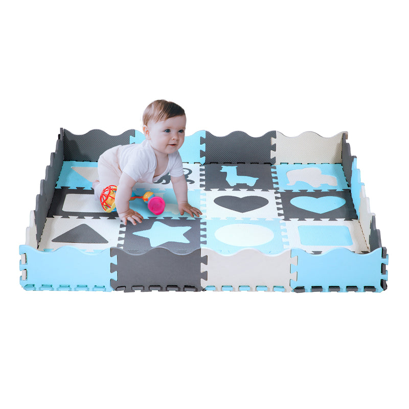 MD03 CHILDREN'S MAT PUZZLE PLAYPEN MINT 36 PIECES 140x140CM NILS FUN