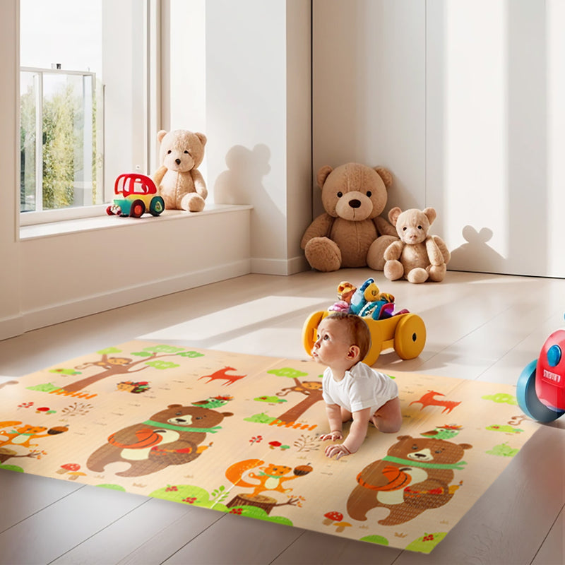 MD05 CHILDREN'S FOLDING MAT FOREST 190x150CM NILS FUN