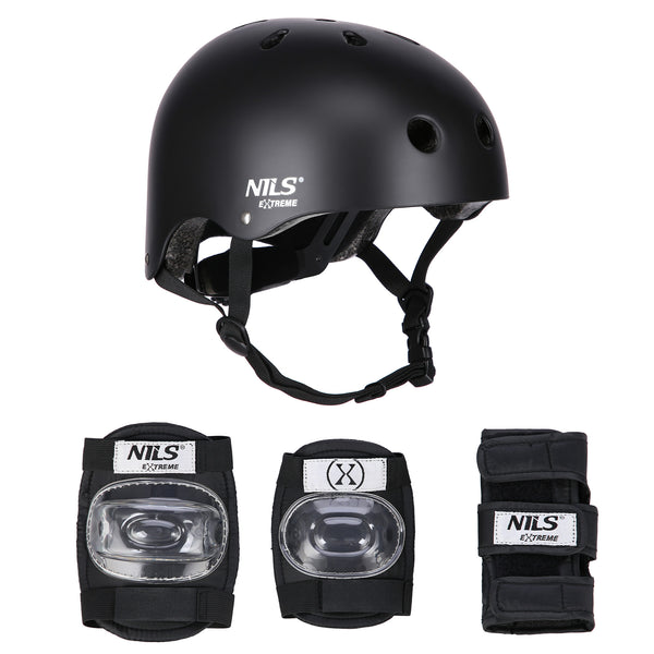 MR290+H230 HELMET WITH PROTECTORS SET BLACK SIZE S NILS EXTREME