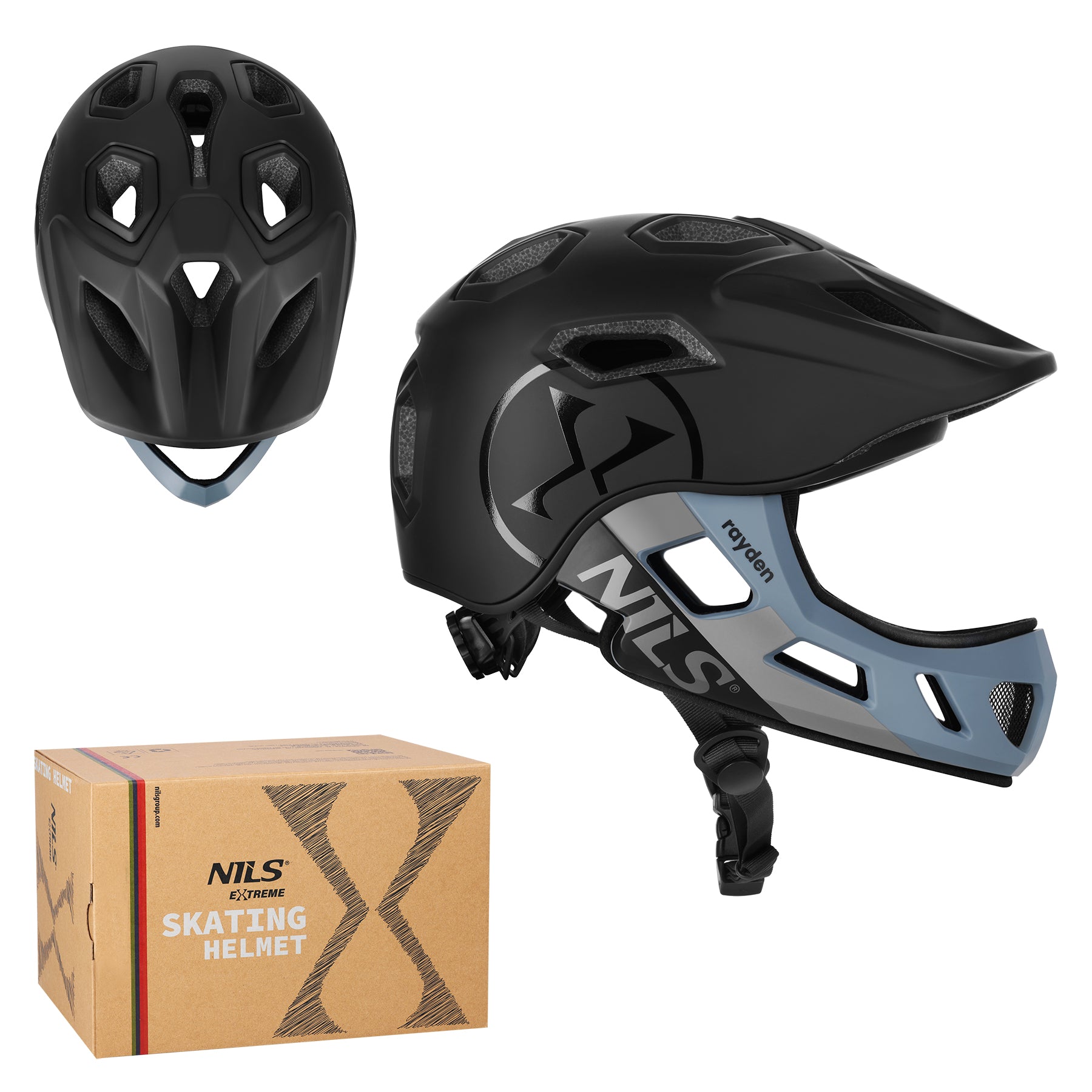 MT401 RAYDEN KASK FULL FACE Z ODPINANĄ SZCZĘKĄ S(52-56CM) NILS EXTREME