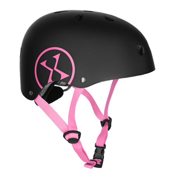 MTW001-1 ČERNO-RŮŽOVÁ HELMOVÁ PŘILBA VELIKOST M (55-58 CM) NILS EXTREME