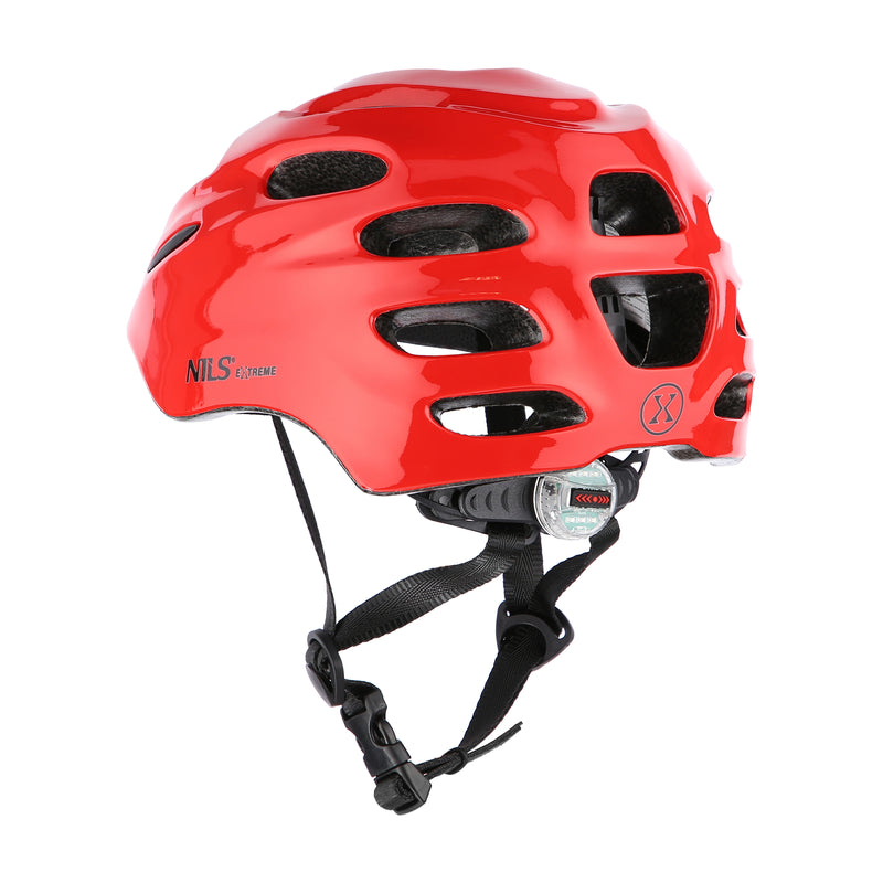 MTW01 LED HELMET RED SIZE XS (43-49 cm) NILS EXTREME