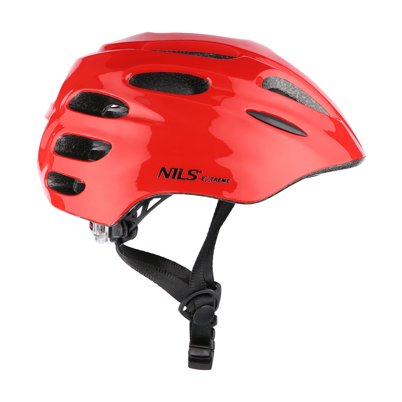 MTW01 LED KASK CZERWONY ROZM. S (44-50 cm) NILS EXTREME