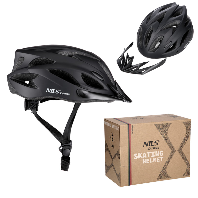 MTW291 BLACK HELMET SIZE S (50-59CM) NILS EXTREME