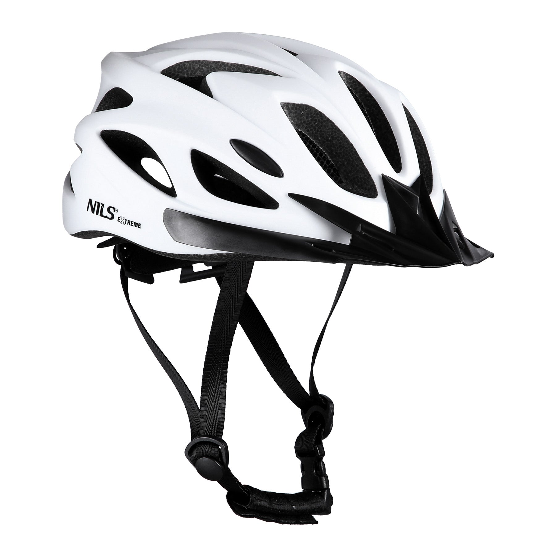 MTW291 BÍLÁ PŘILBA VELIKOST L (55-61 CM) NILS EXTREME