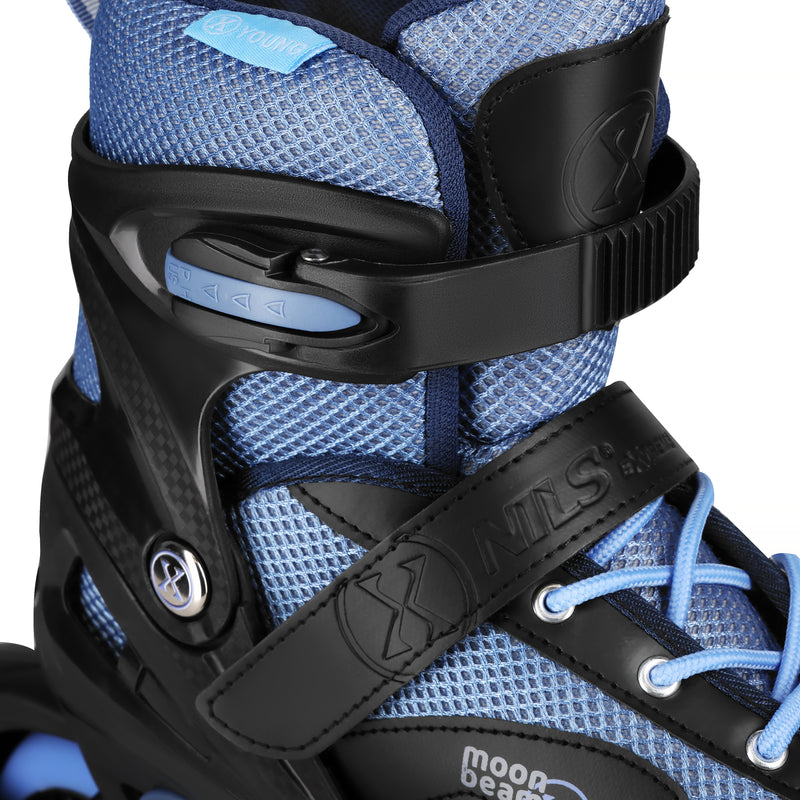 NA0189 LED SADA CHRÁNIČŮ NA BRUSLENÍ MOONBEAM MODRÉ VELIKOST L (39-42) NILS EXTREME