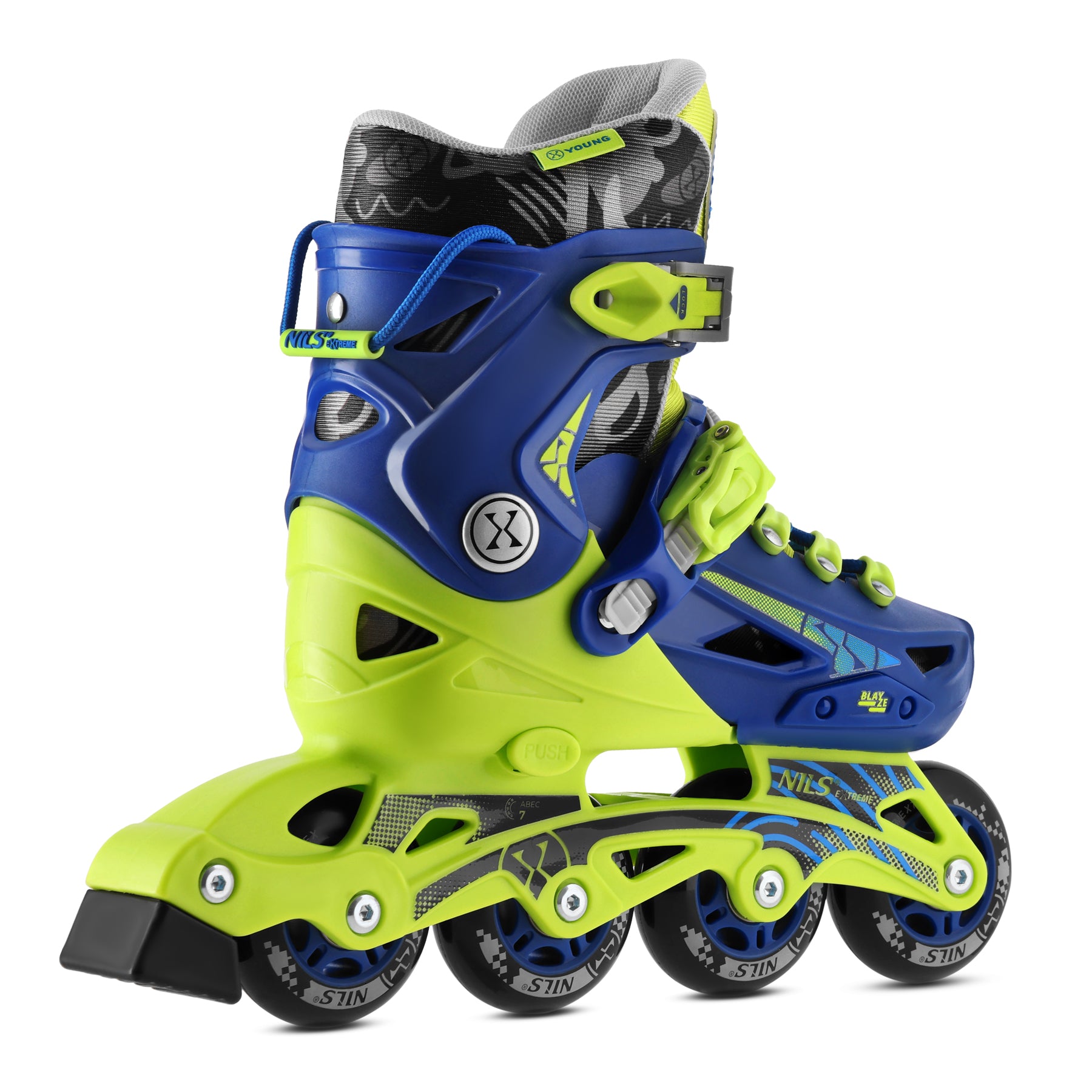 NA1055 ŁYŻWOROLKI BLAZE GRANATOWE ROZM. M(35-38) NILS EXTREME