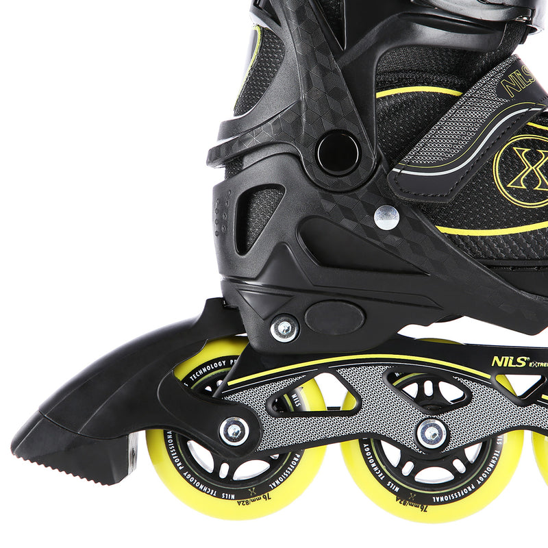 NA11008 BLACK-YELLOW SIZE M (35-38) NILS EXTREME INLINE SKATES