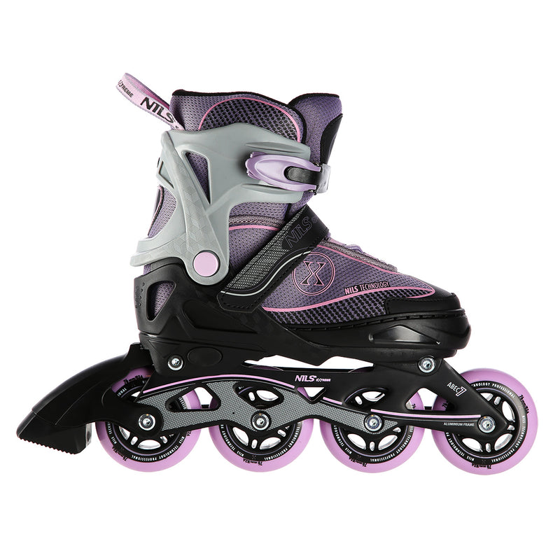 NA11008 GREY-PURPLE SIZE M (35-38) NILS EXTREME INLINE SKATES