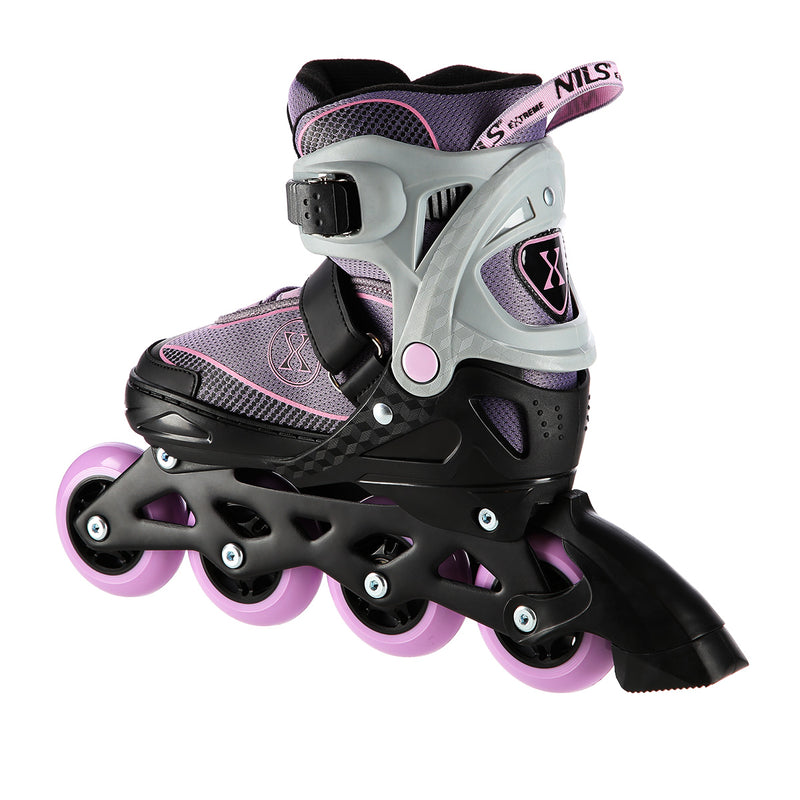 NA11008 GREY-PURPLE SIZE L (39-42) NILS EXTREME INLINE SKATES