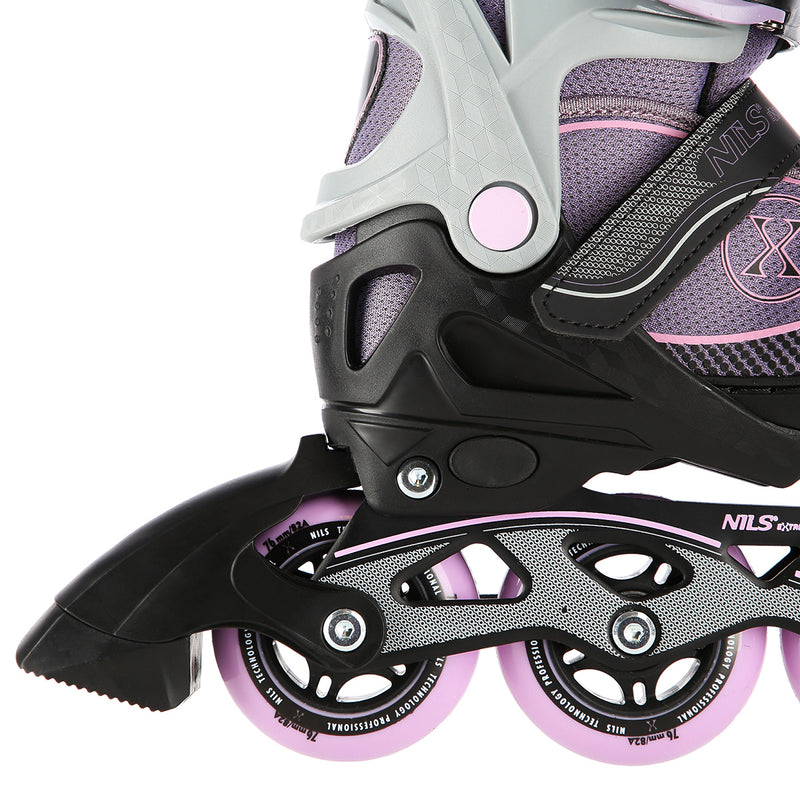 NA11008 GREY-PURPLE SIZE M (35-38) NILS EXTREME INLINE SKATES