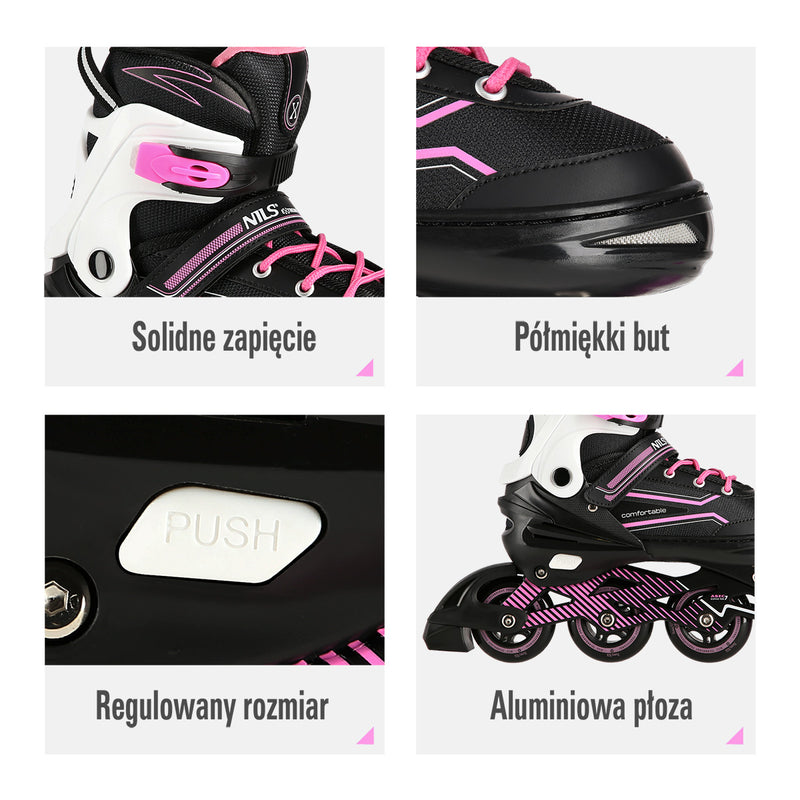 NA1169A PINK SIZE L(39-42) NILS EXTREME ROLLER SKATES