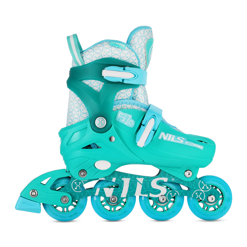 NA13102 FILO NŮŽE NA INLINE BRUSLÍ ZELENÉ VELIKOST XS (26-29) NILS EXTREME