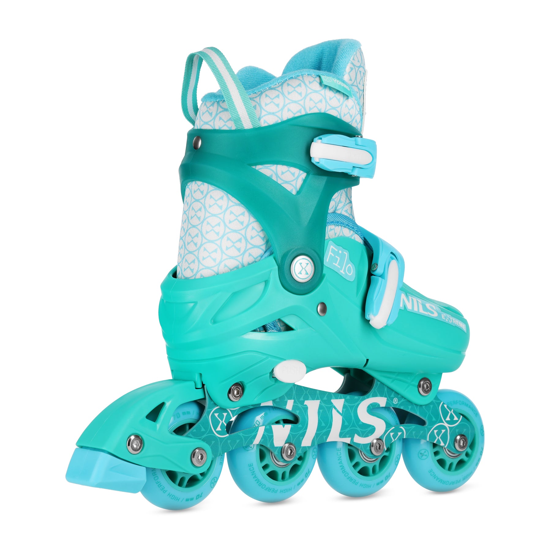 NA13102 ŁYŻWOROLKI FILO ZIELONE ROZM. M(34-37) NILS EXTREME