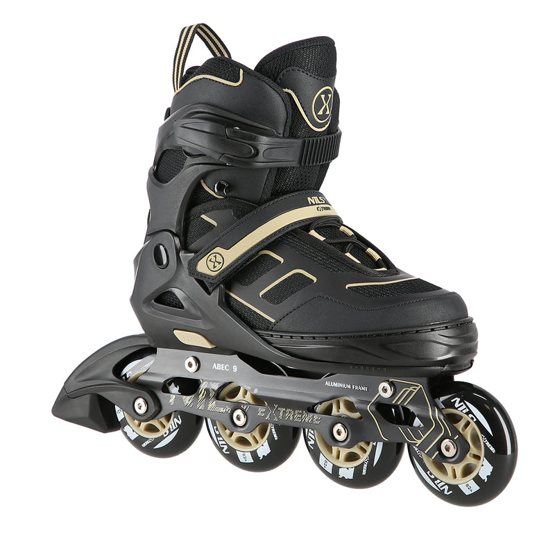 NA14174 A BLACK-BEIGE SIZE M (35-38) NILS EXTREME OUTLET ROLLER SKATES