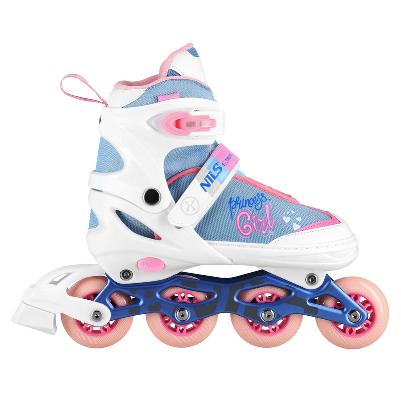 NA18168A PRINCESS WHITE ROLLER SKATES SIZE M (35-38) NILS EXTREME