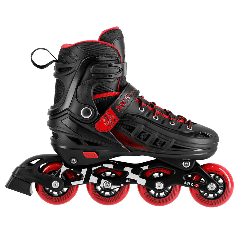 NA18811A CYPHER RED INLINE SKATES SIZE S (29-33) NILS EXTREME