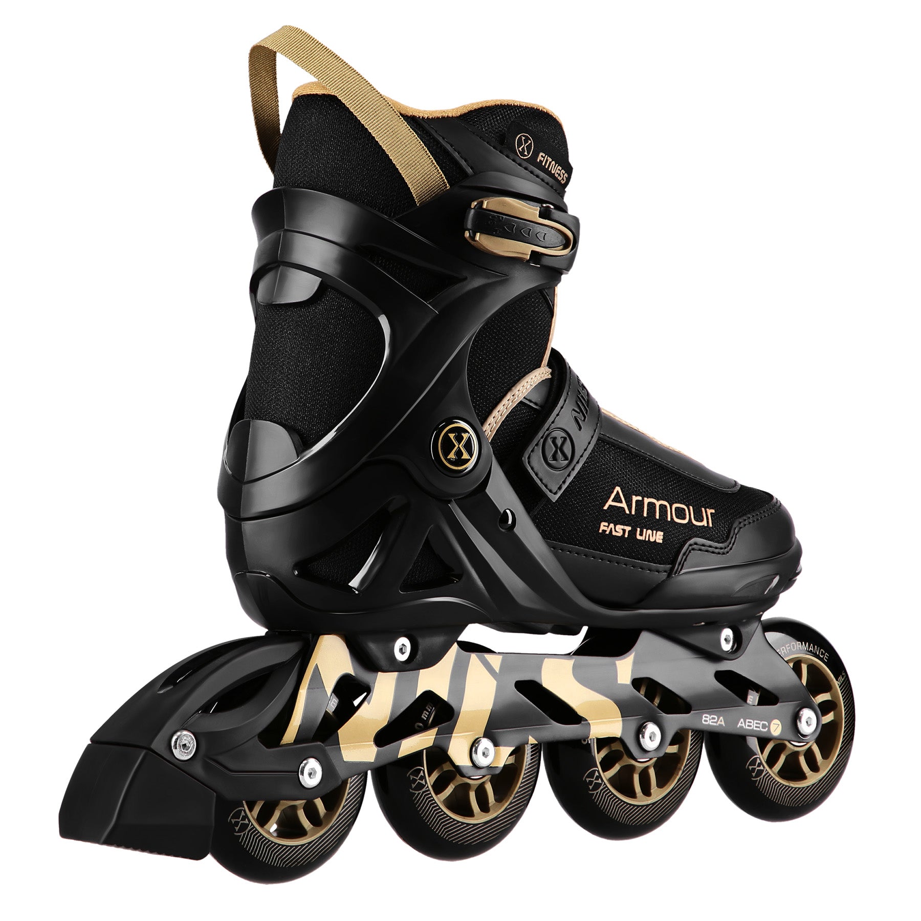 NA22151 ARMOUR BLACK GOLD INLINE SKATES SIZE 40 NILS EXTREME