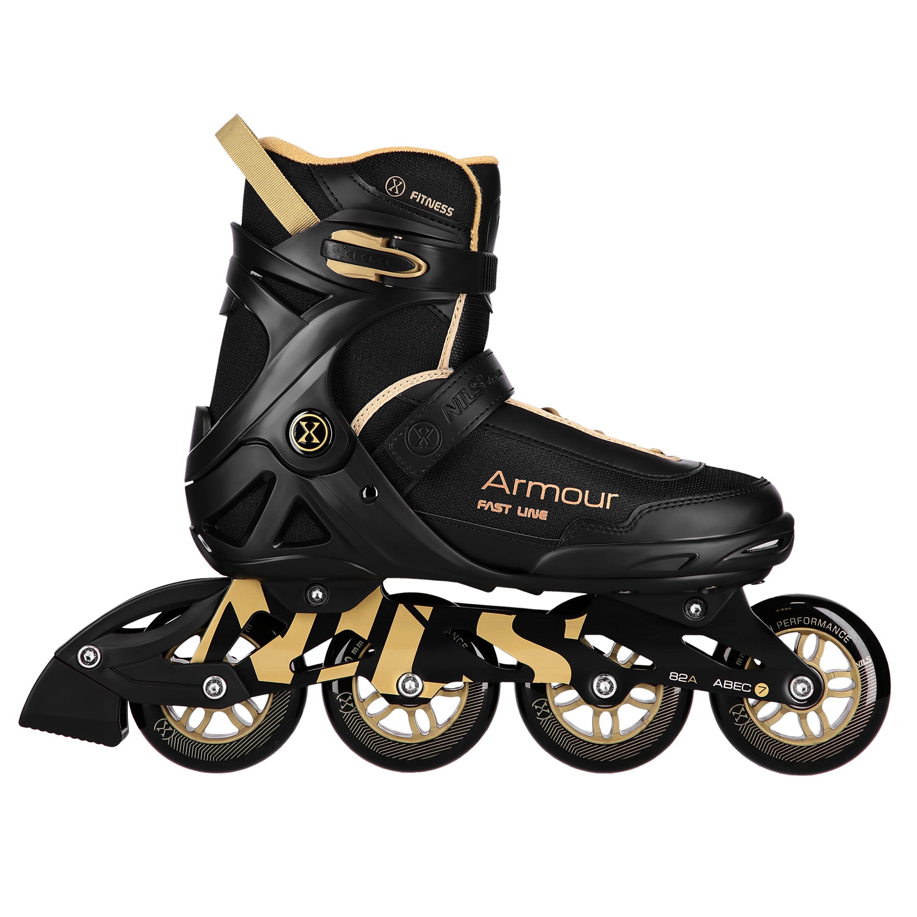 NA22151 ARMOUR BLACK GOLD INLINE SKATES SIZE 40 NILS EXTREME