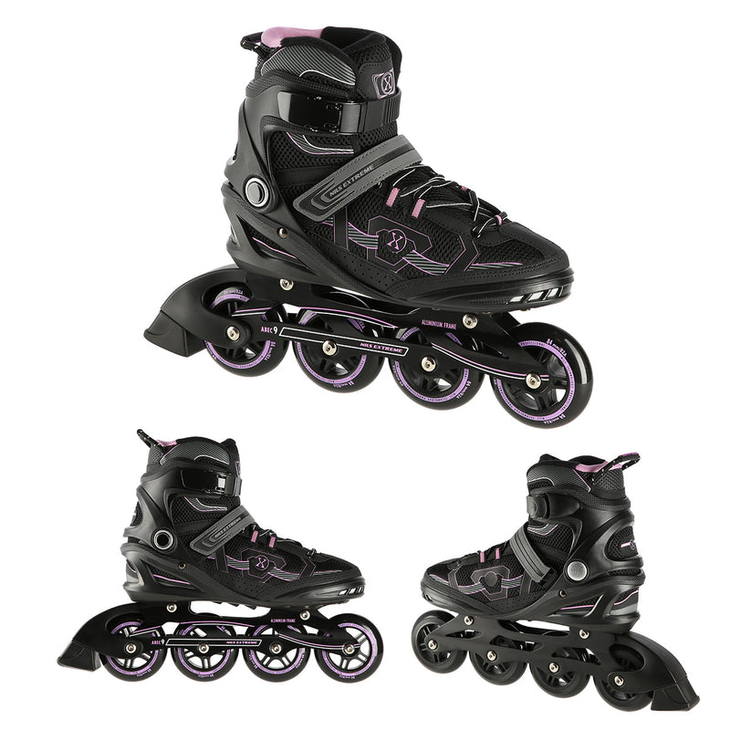 NA9157 BLACK-PURPLE SIZE 44 NILS EXTREME ROLLER SKATES