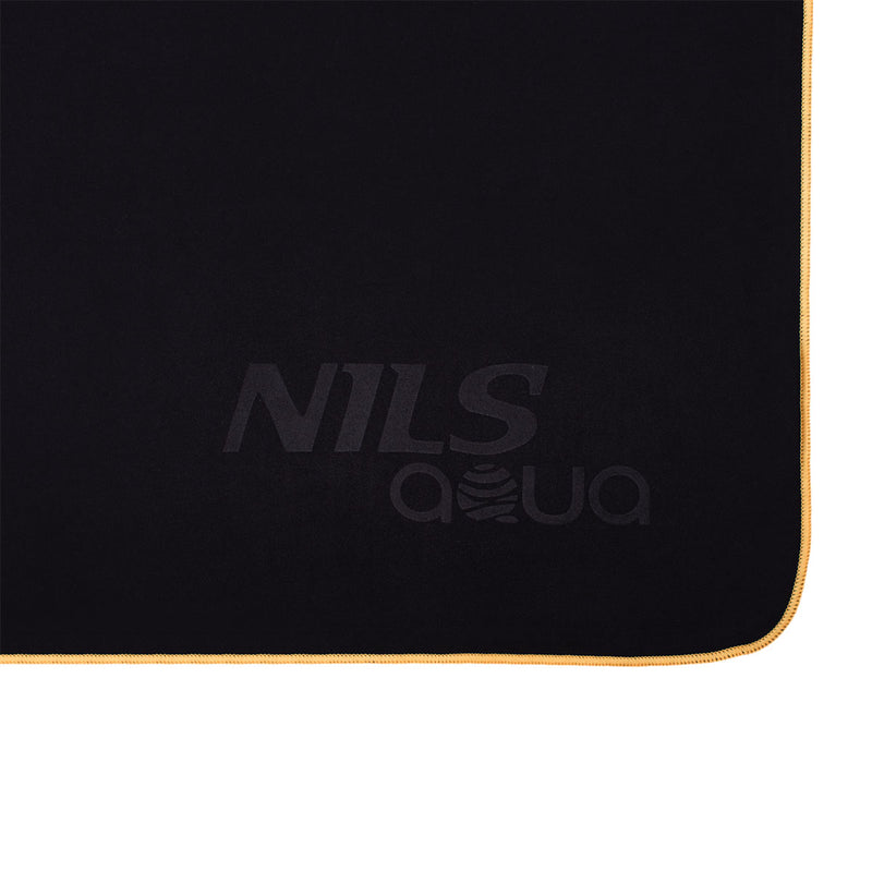 NAR12 BLACK MICROFIBER TOWEL 180x100 cm NILS AQUA