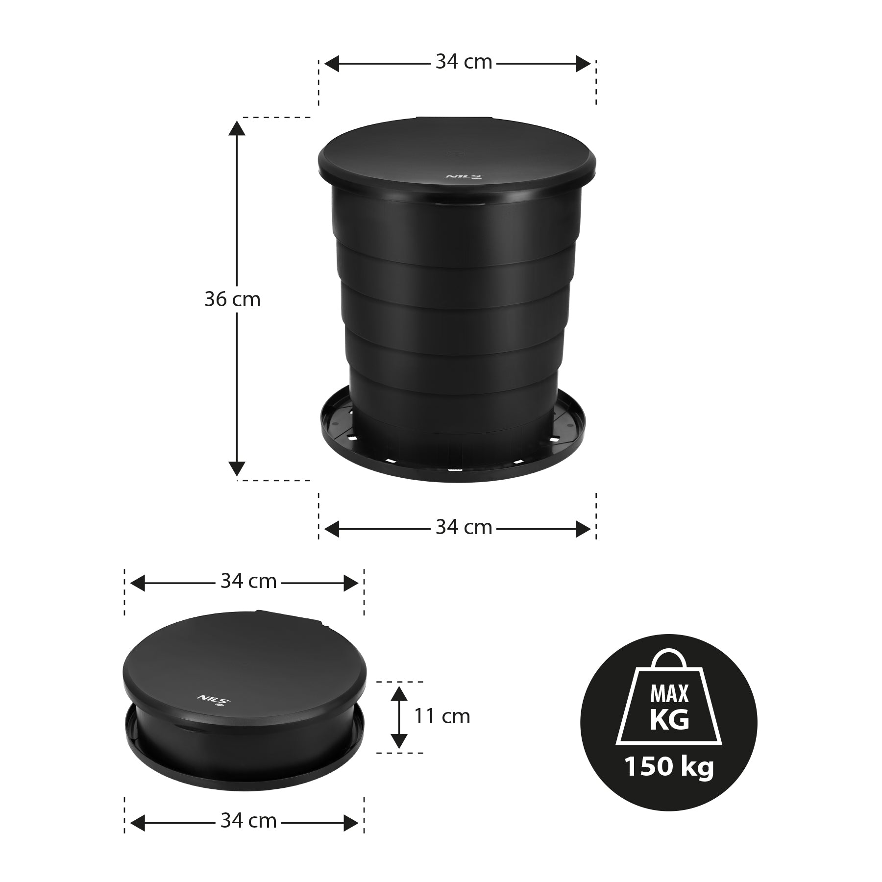 NC0024 PORTABLE FOLDABLE TOURIST TOILET NILS CAMP