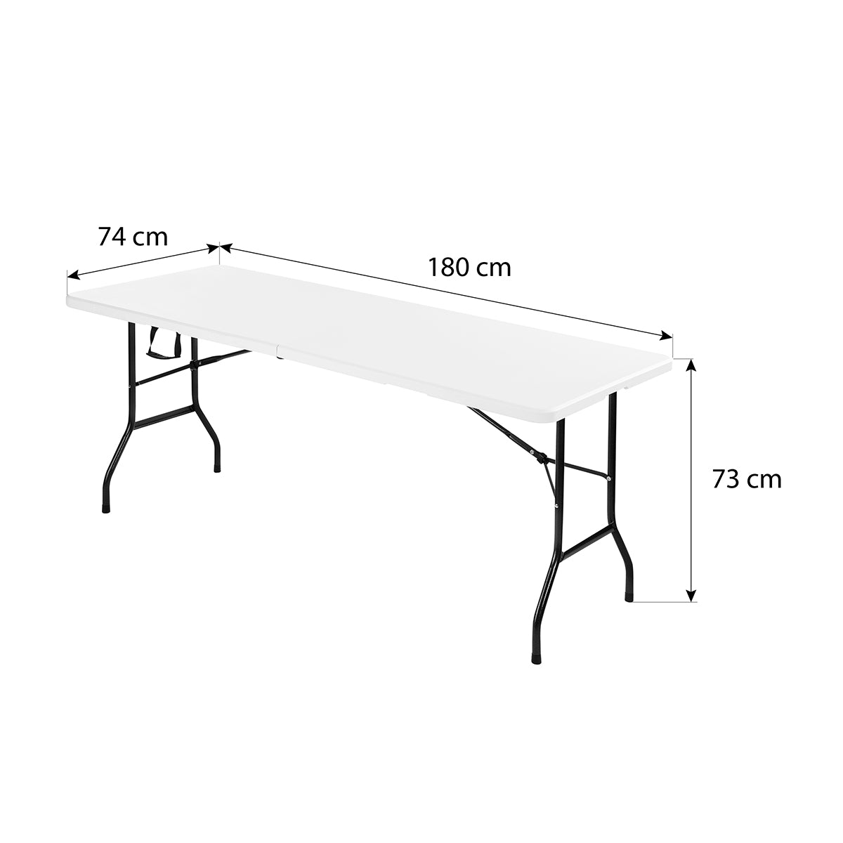 NC1618 TURISTICKÝ STŮL 180 CM ANTRACITOVÝ NILS CAMP