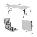 NC1618  STÓŁ TURYSTYCZNY 180 CM BIAŁY NILS CAMP