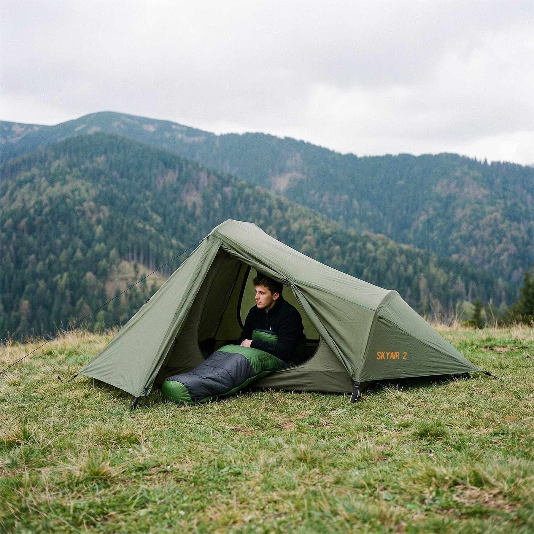 NC1705 ŚPIWÓR ULTRA LIGHT CZARNO-ZIELONY NILS CAMP