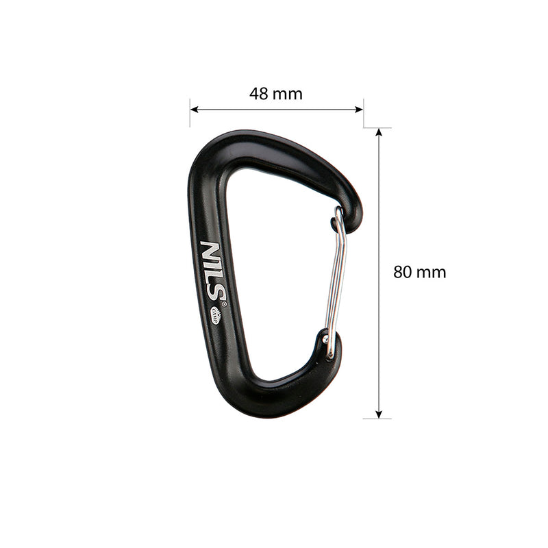 NC1707 BLACK CARABINER 12KN NILS CAMP