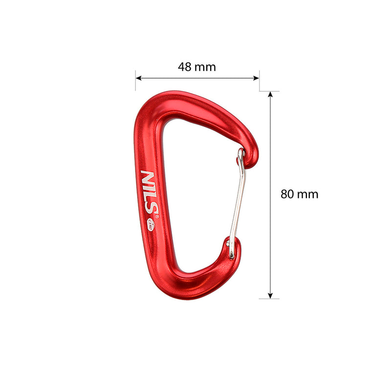 NC1707 RED CARABINER 12KN NILS CAMP