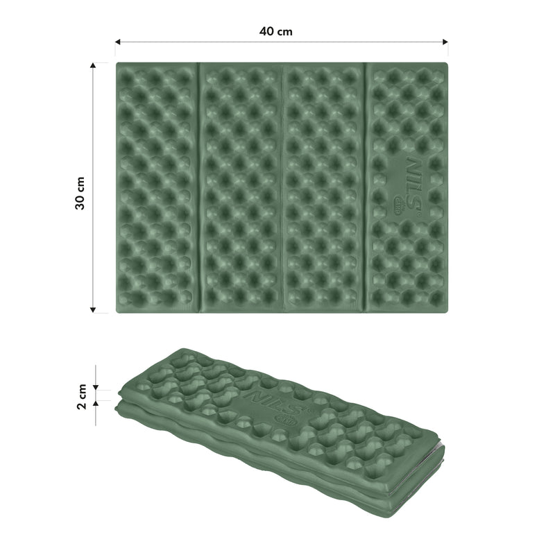NC17105 MATA KEMPINGOWA DO SIEDZENIA Z PODBICIEM ALUMINIOWYM +IXPE 40 CM ZIELONA NILS CAMP