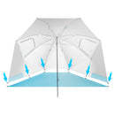 NC17114 PARASOL/PARAWAN PLAŻOWY 2W1 XXL 240 CM NIEBIESKI NILS
