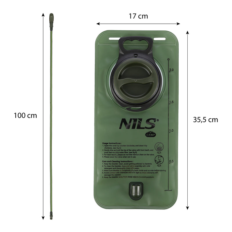 NC1720 GREEN BOTTLE 2L NILS CAMP