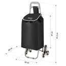 NC17206 WÓZEK NA ZAKUPY 40L CZARNY NILS CAMP