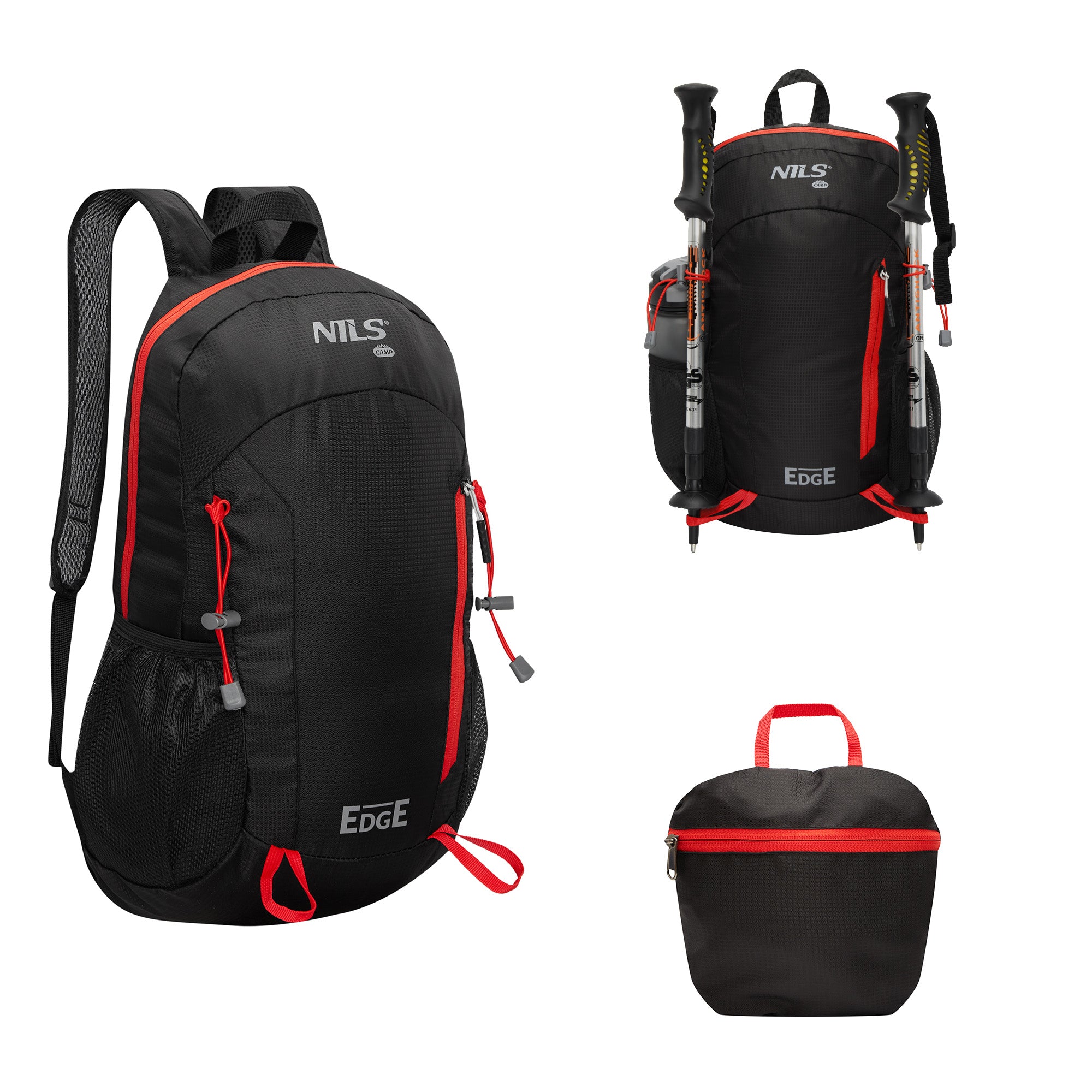 Batoh NC1724 EDGE ČERNÝ 22L NILS CAMP