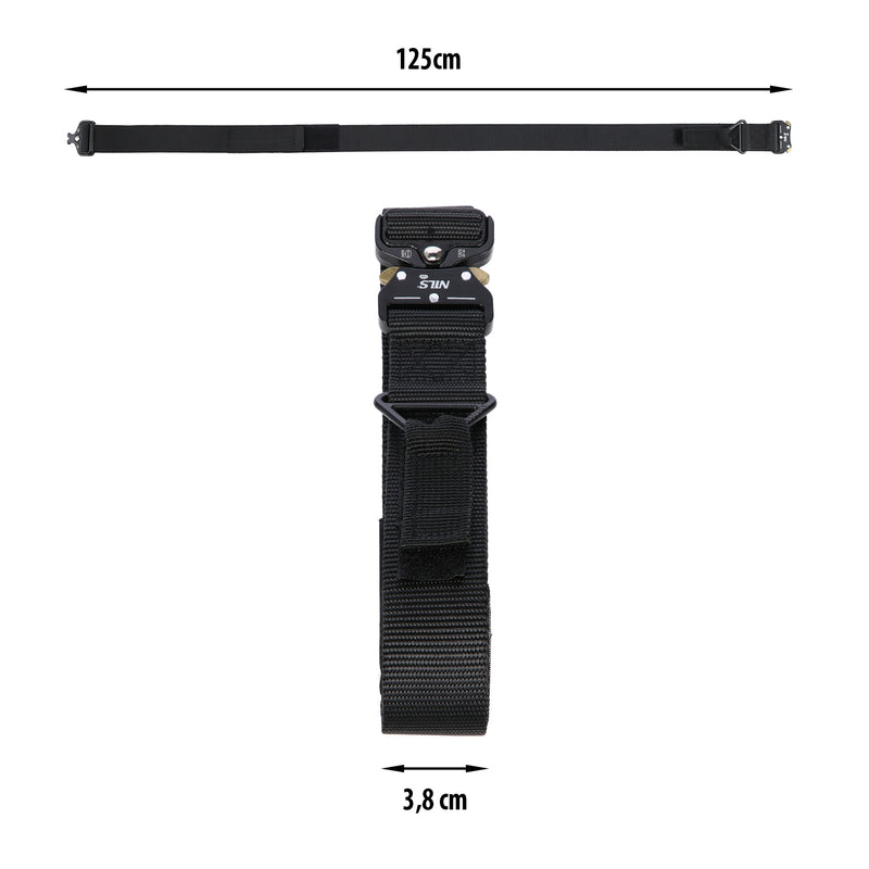 NC1729 PASEK TAKTYCZNY CZARNY 125CM NILS CAMP