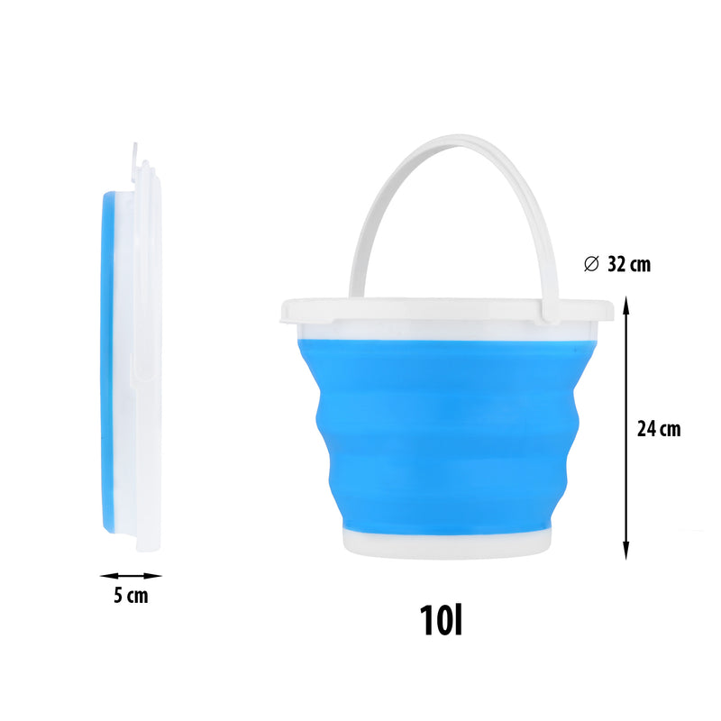 NC1731 BLUE FOLDING BUCKET 10L NILS CAMP