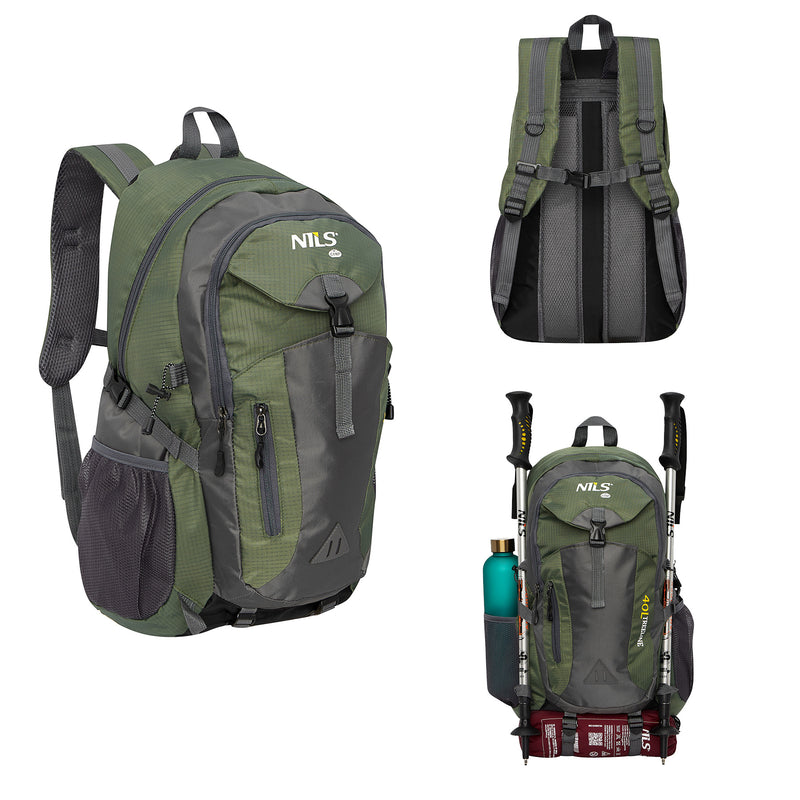 NC1733 TREELINE DARK GREEN 40L NILS CAMP TRAVEL BACKPACK