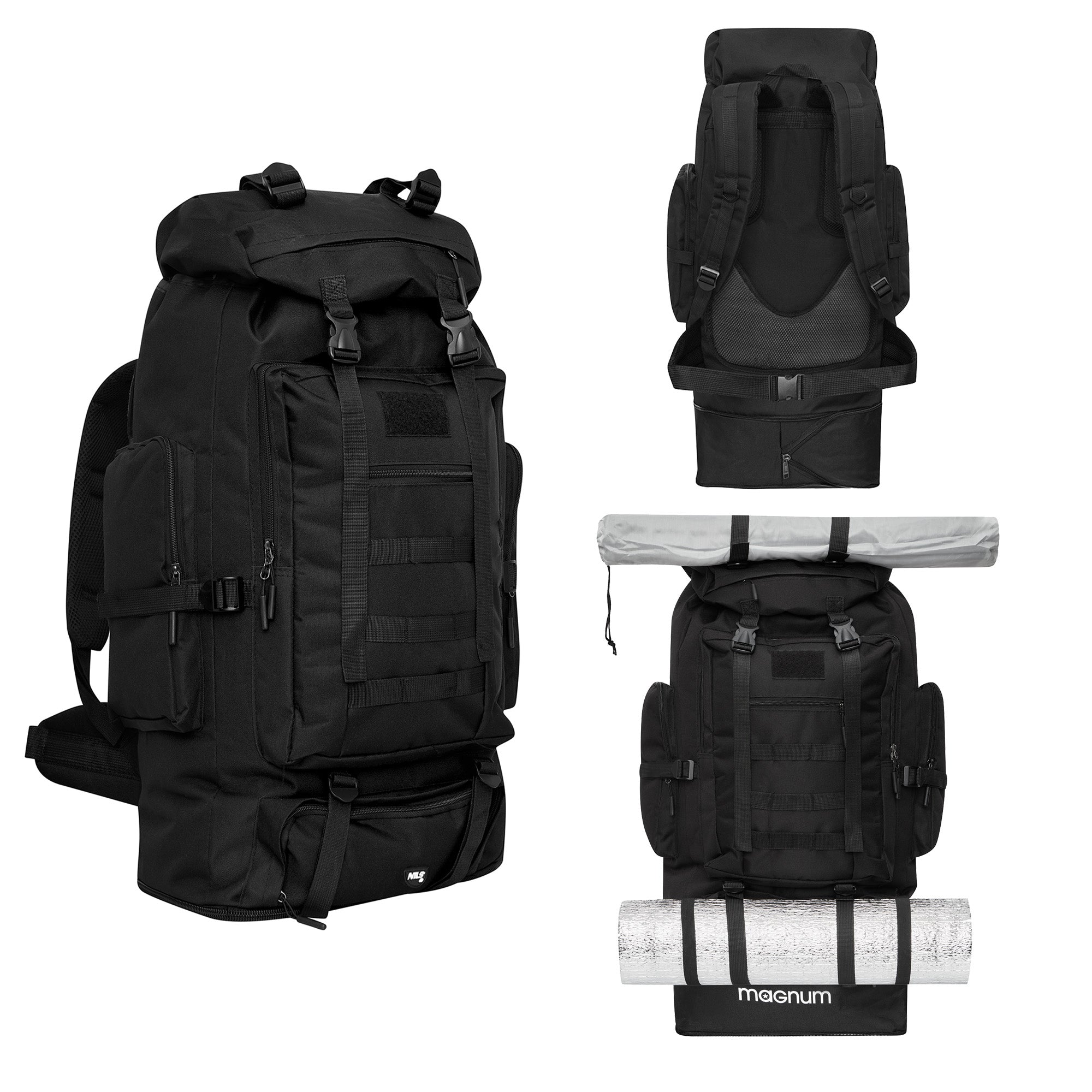 NC1785 TAKTICKÝ BATOH BLACK MAGNUM 100L NILS CAMP