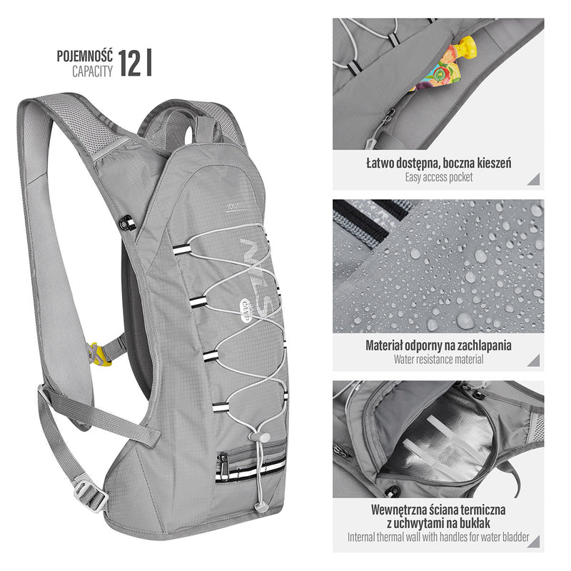 NC1797 GRAY JOURNEY NILS CAMP RUNNING BACKPACK