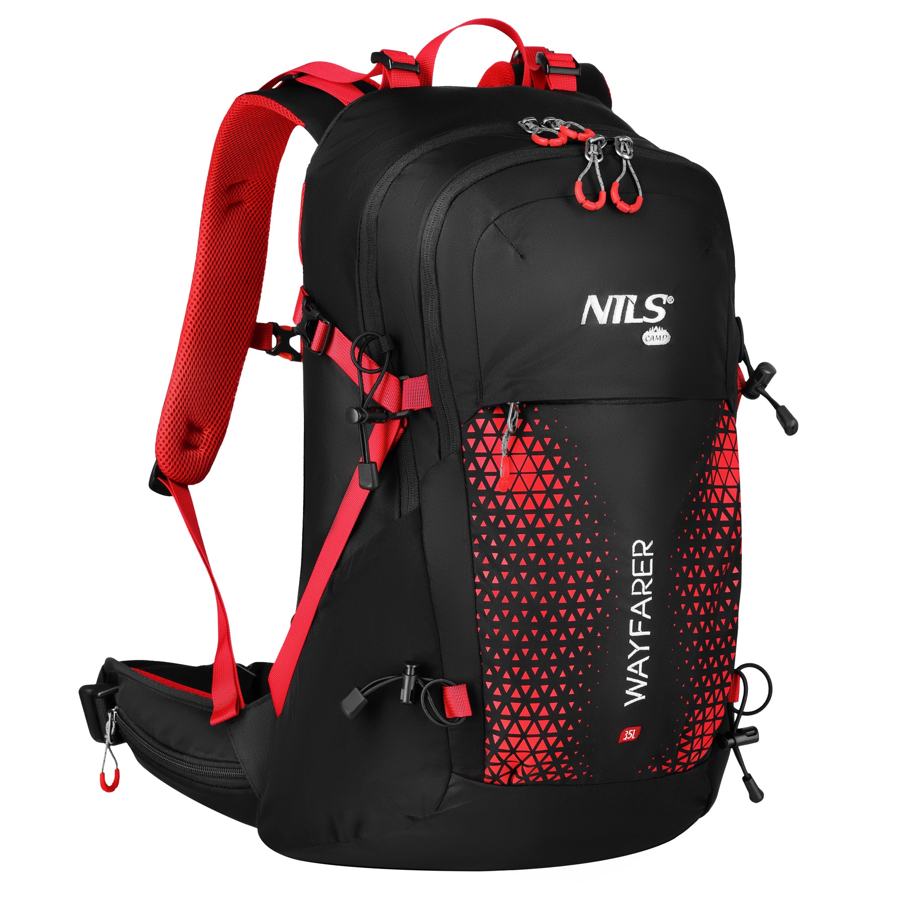 NC1925 PLECAK TURYSTYCZNY CZERWONY WAYFARER 35L NILS CAMP