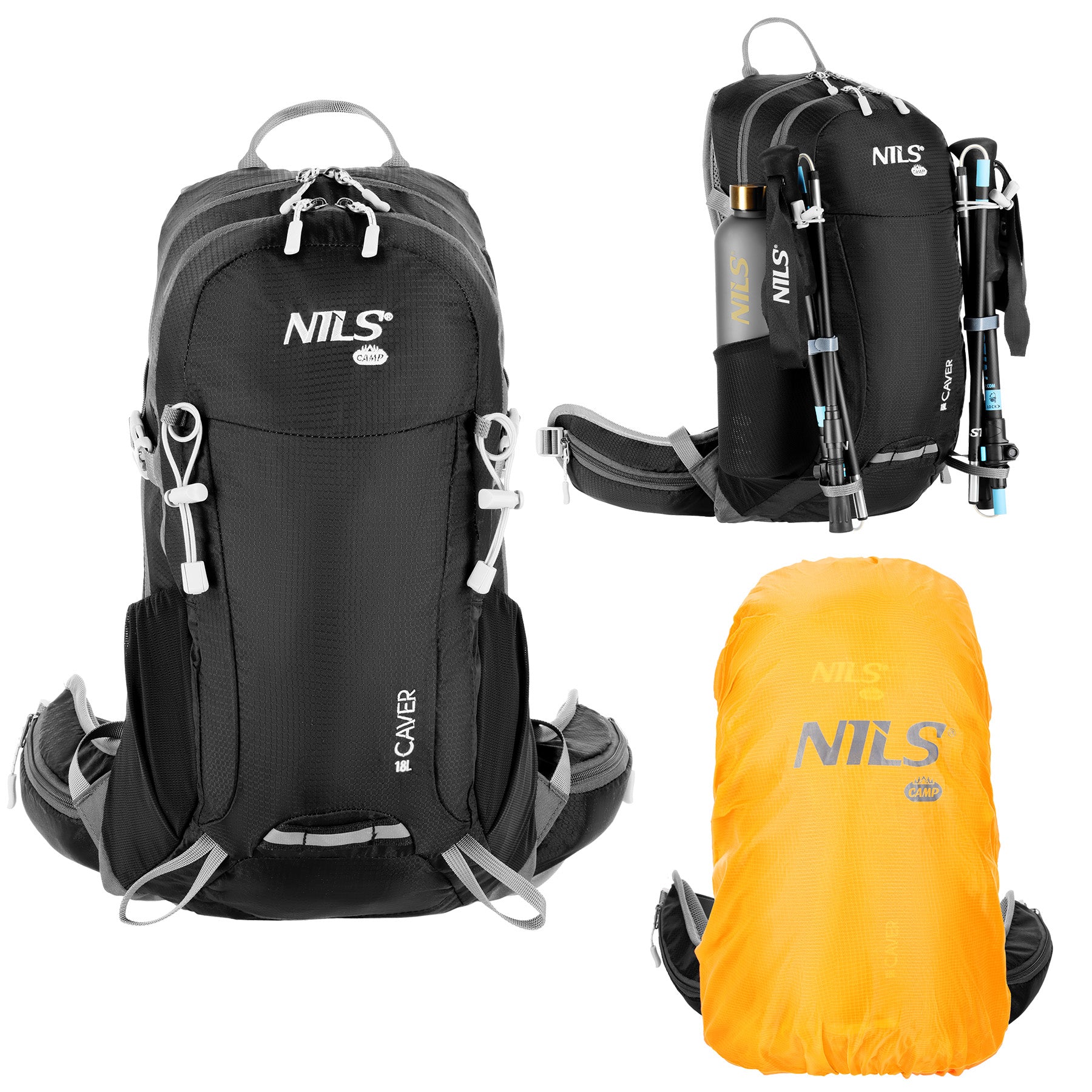 Turistický batoh NC1950 BLACK CAVERN 18L NILS CAMP