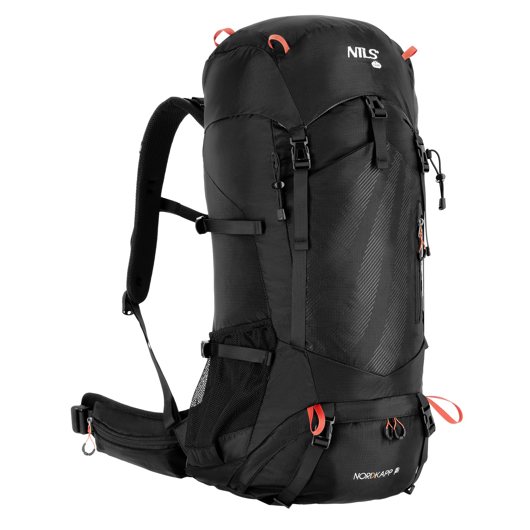 NC1992 ČERNÝ TURISTICKÝ BATOH NORDKAPP 65L NILS CAMP