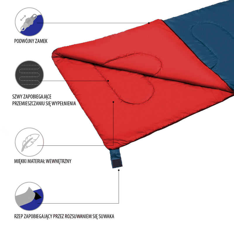 NC2002 BLUE-RED NILS CAMP SLEEPING BAG