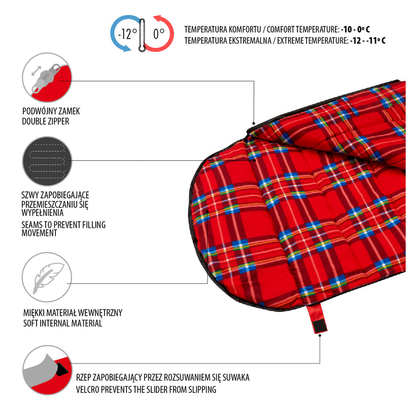 NC2003 BLACK/RED NILS CAMP SLEEPING BAG