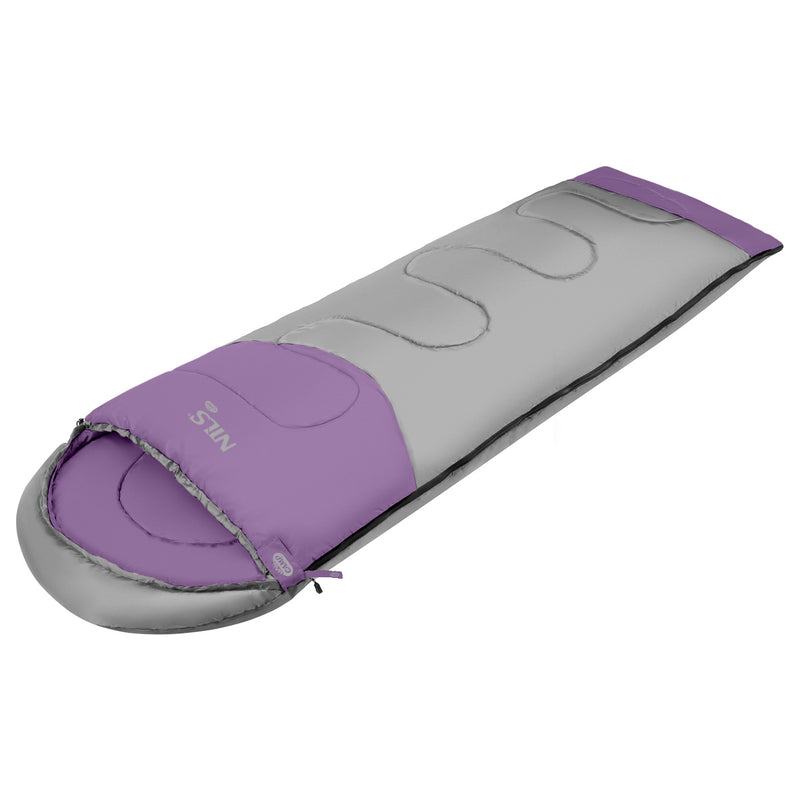 NC2008 GREY-PURPLE SLEEPING BAG SIZE M NILS CAMP