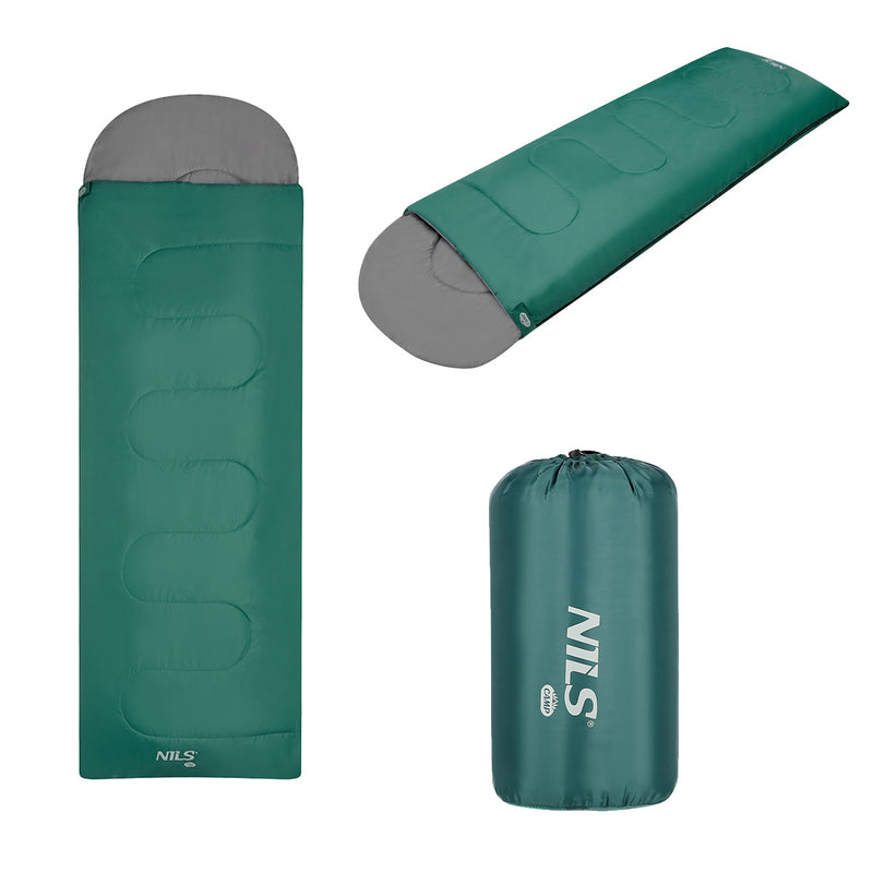 NC2105 GREEN-GREY SLEEPING BAG SIZE L NILS CAMP