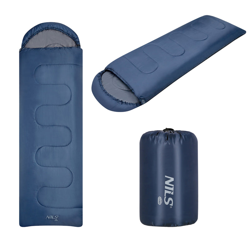 NC2107 NAVY BLUE-GREY SLEEPING BAG SIZE M NILS CAMP